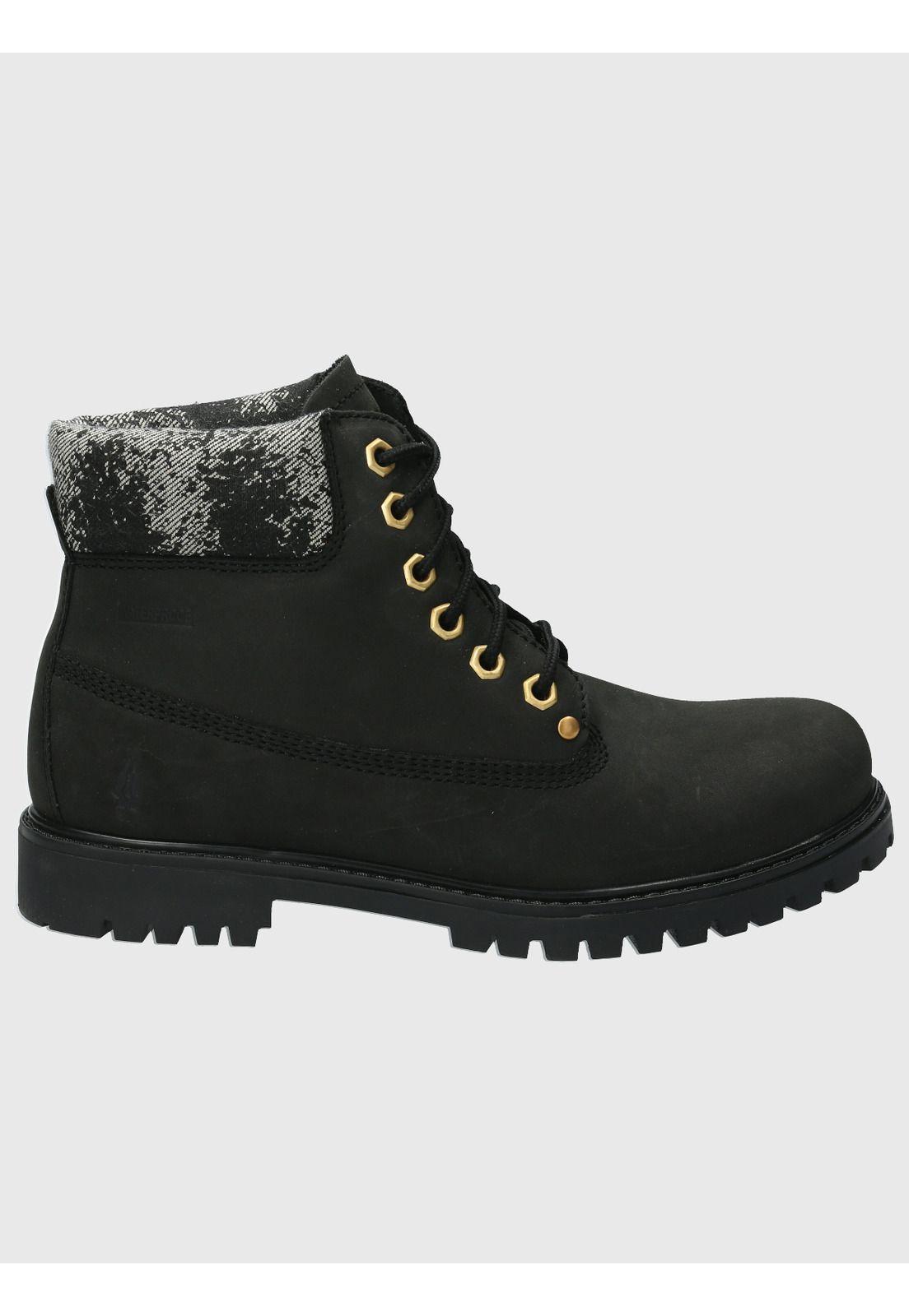 Botin Cuero Mujer Hatton Negro-1
