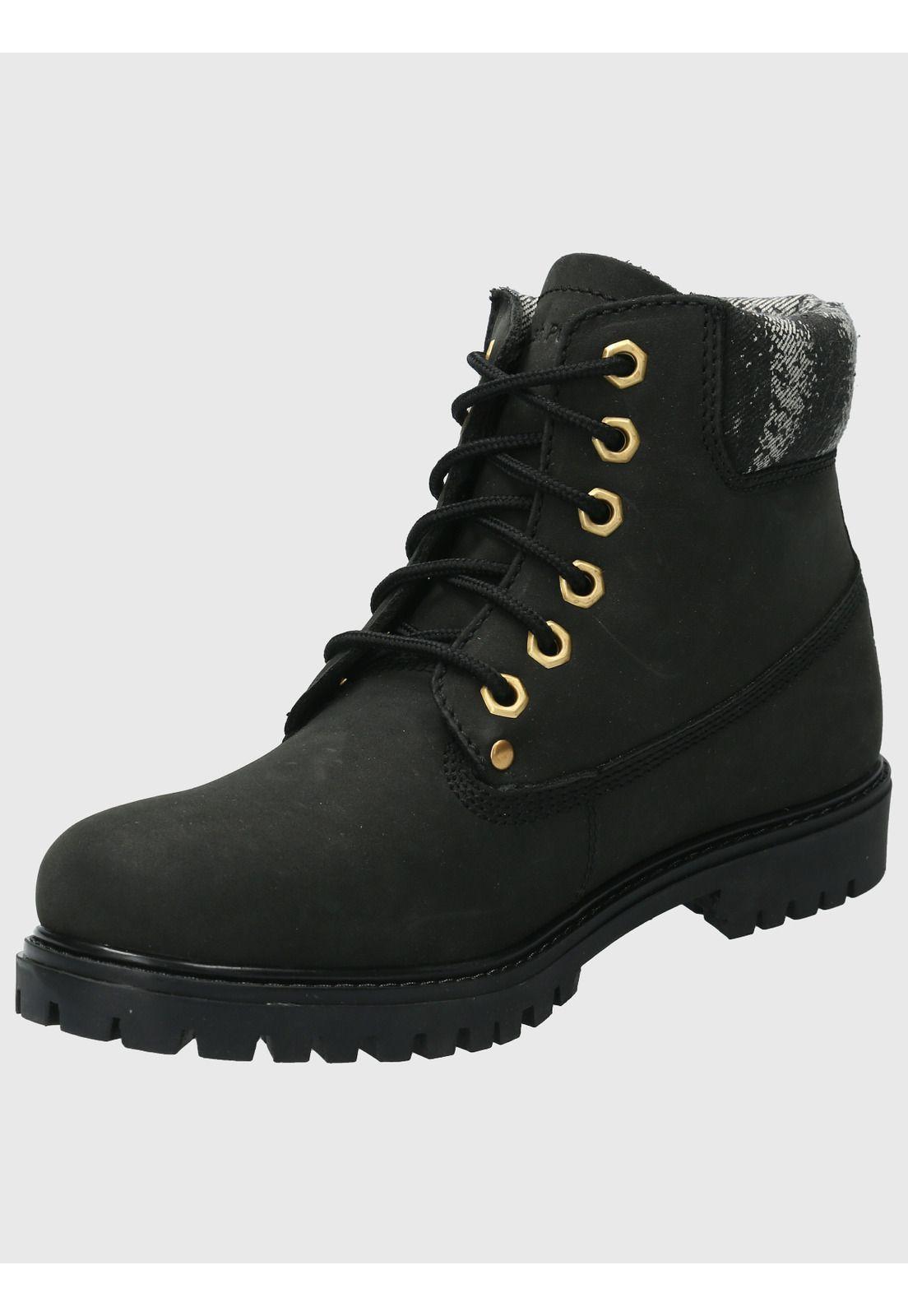 Botin Cuero Mujer Hatton Negro-4