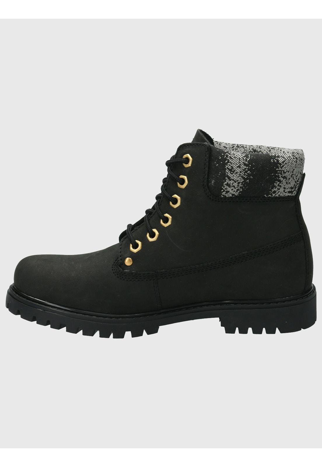 Botin Cuero Mujer Hatton Negro-5