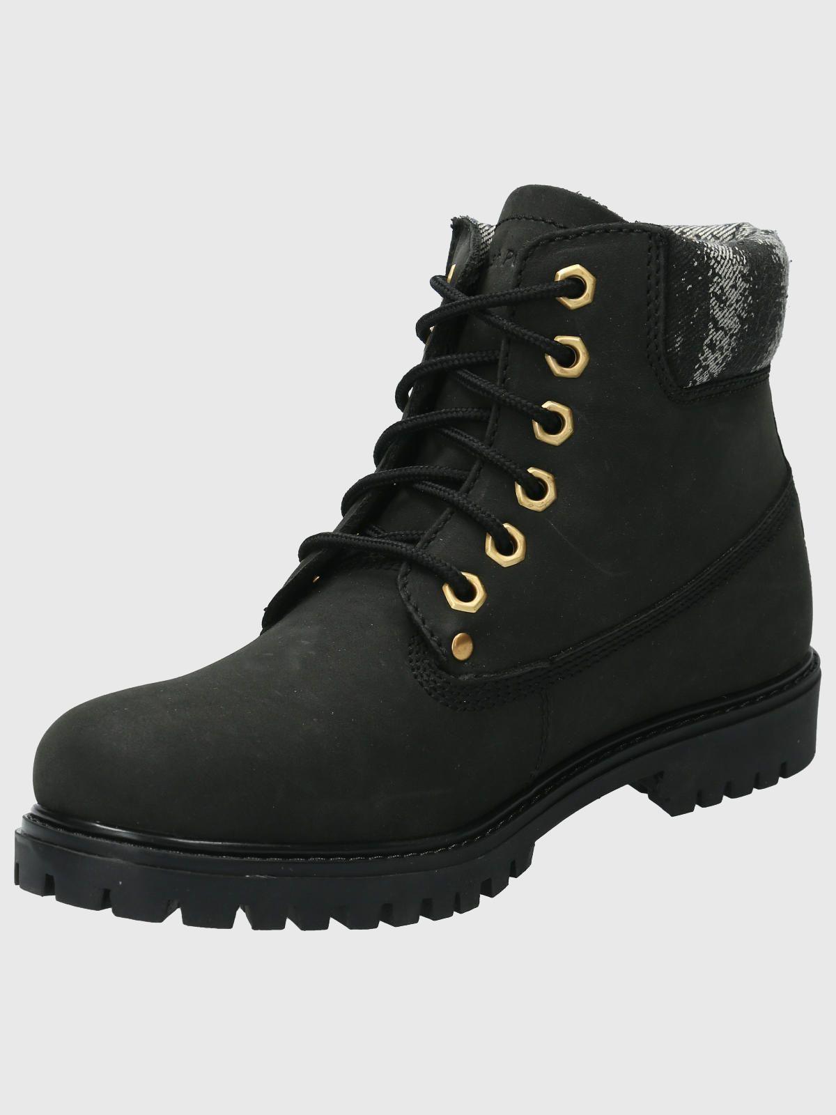 Botin Cuero Mujer Hatton Negro-4