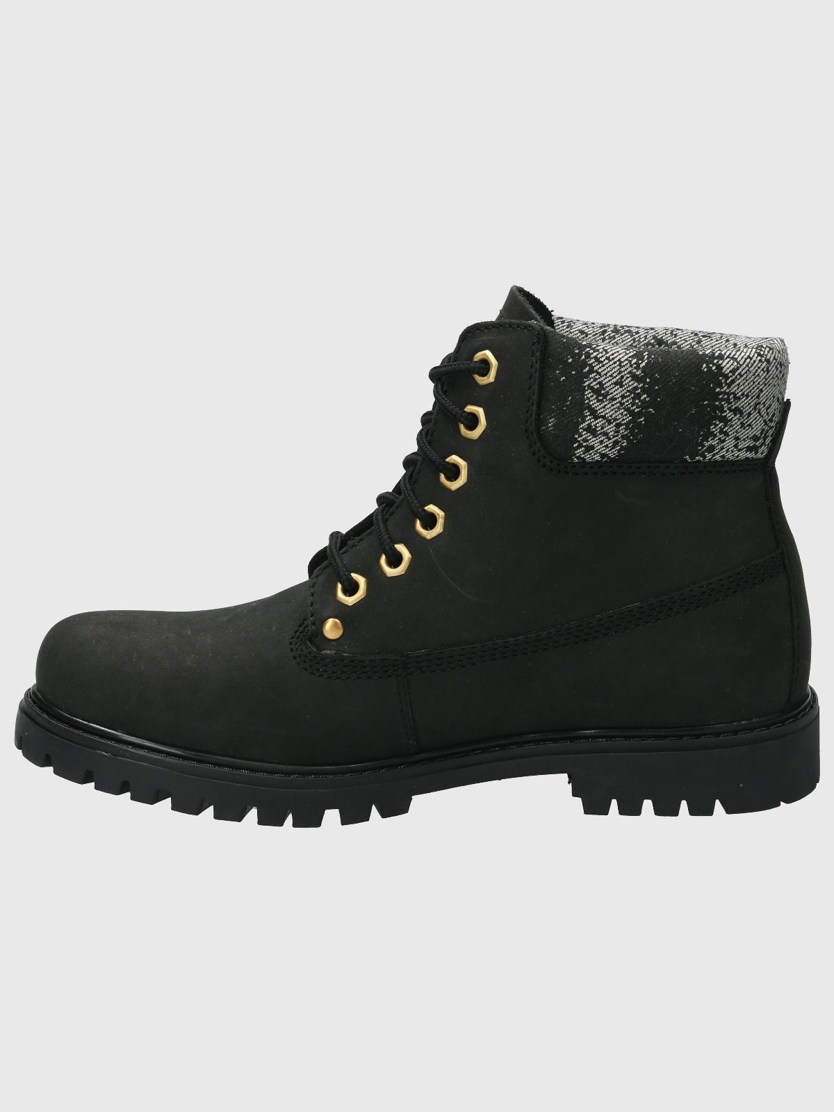Botin Cuero Mujer Hatton Negro-5