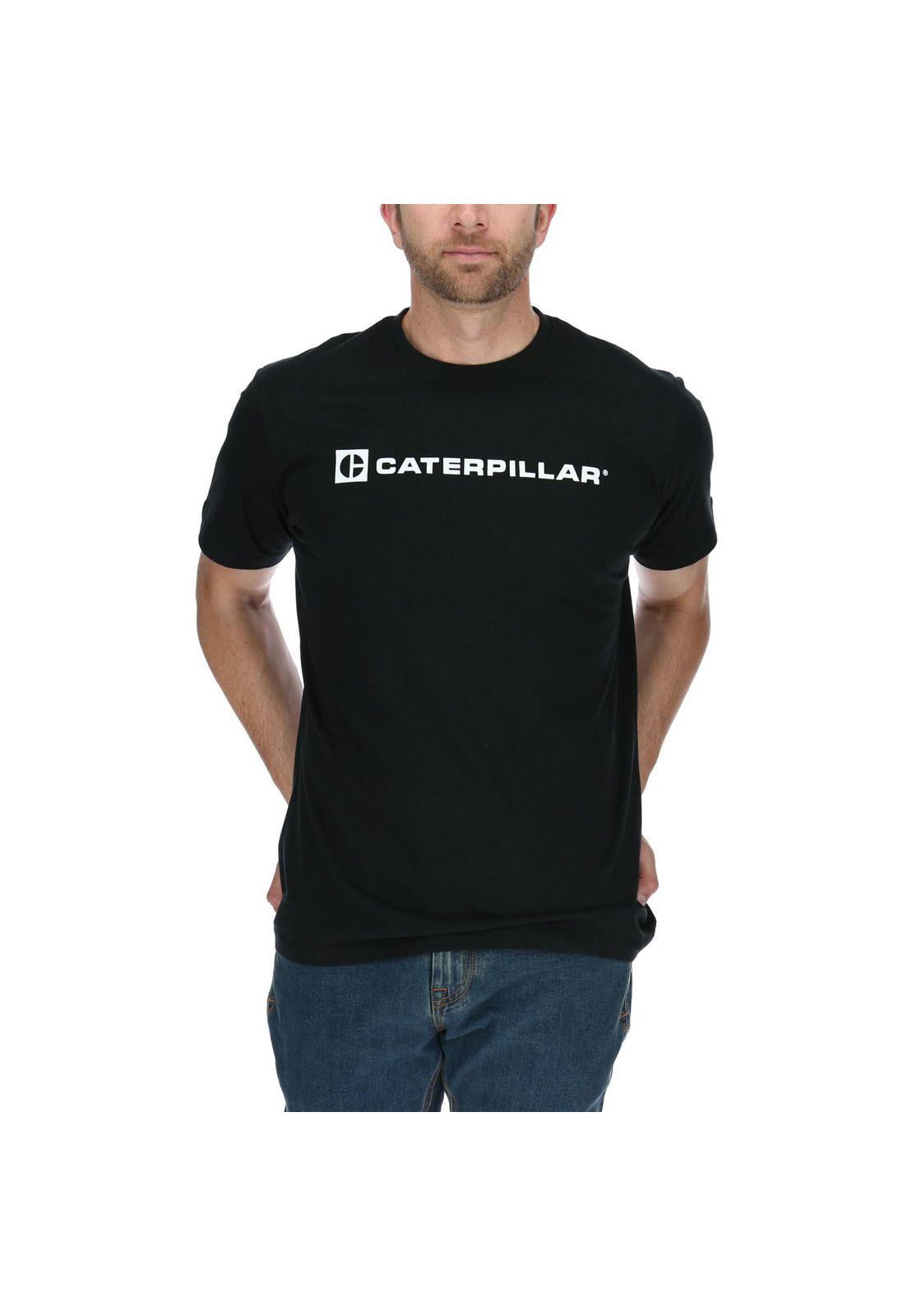 Polera Mc Hombre Wordmark Tee Negro-0