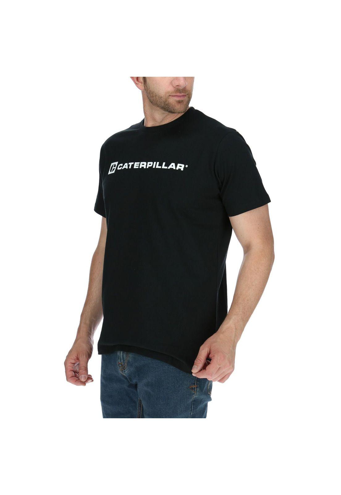 Polera Mc Hombre Wordmark Tee Negro-1