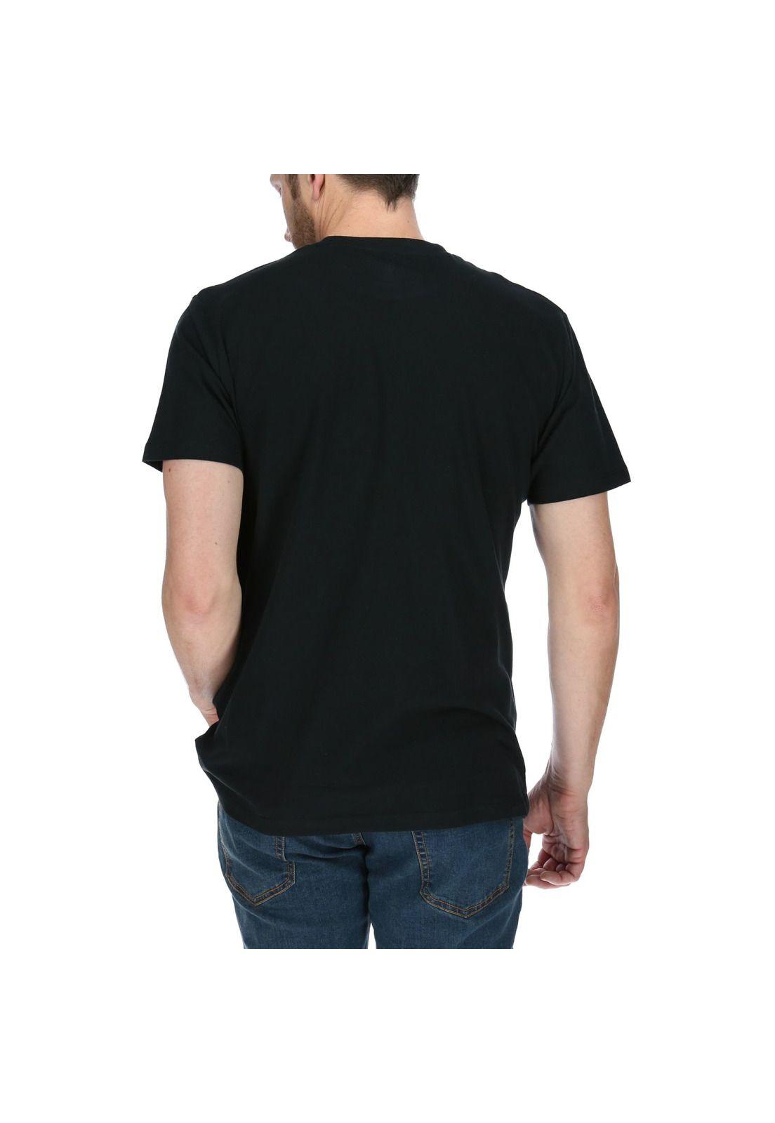 Polera Mc Hombre Wordmark Tee Negro-2