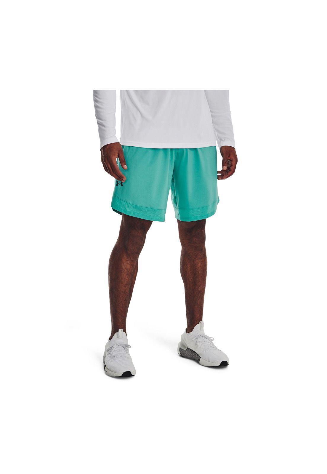 Short Training Stretch Turquesa Hombre-3