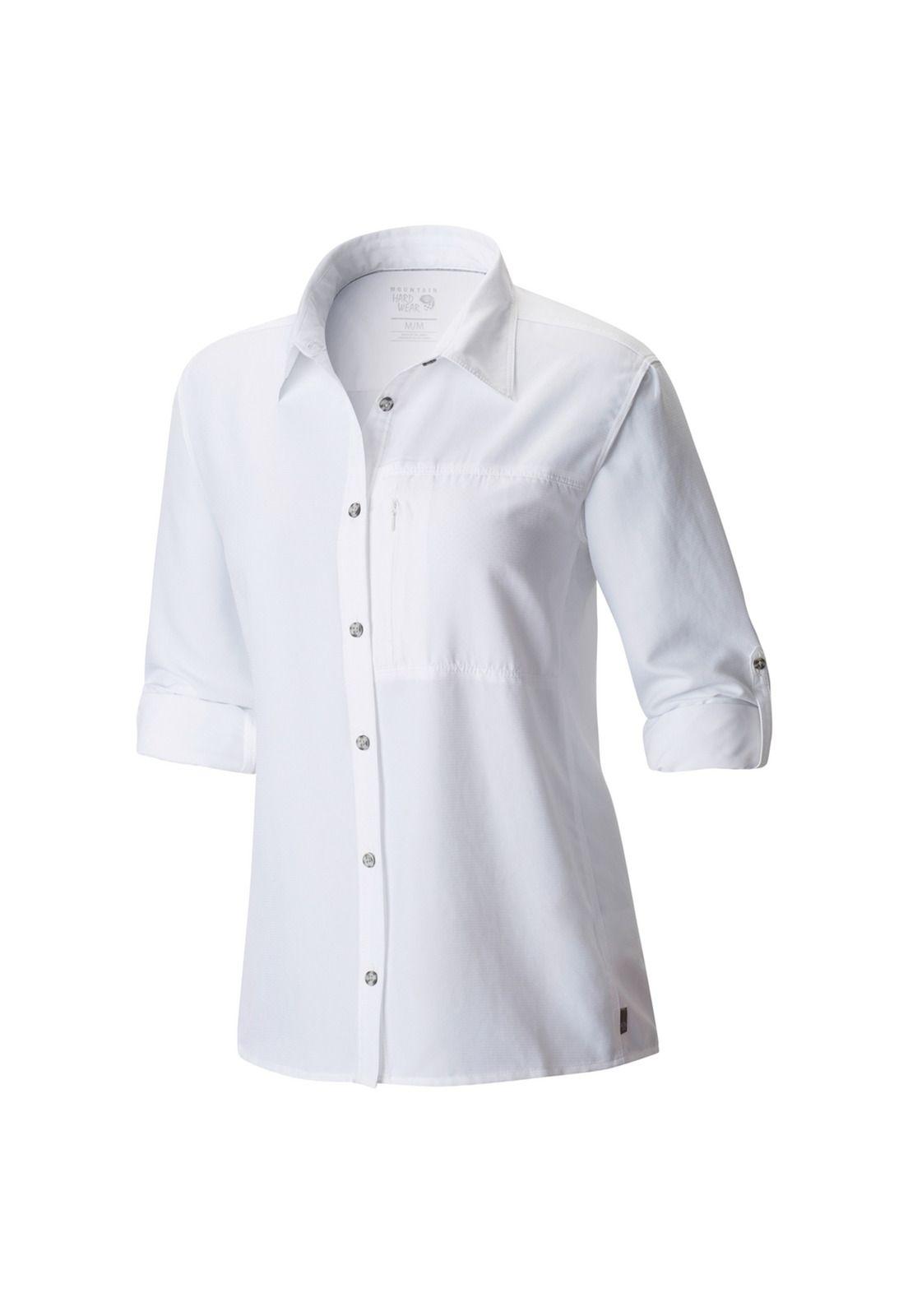 Blusa M/L Mujer Canyon Long Shirt Blanco-1