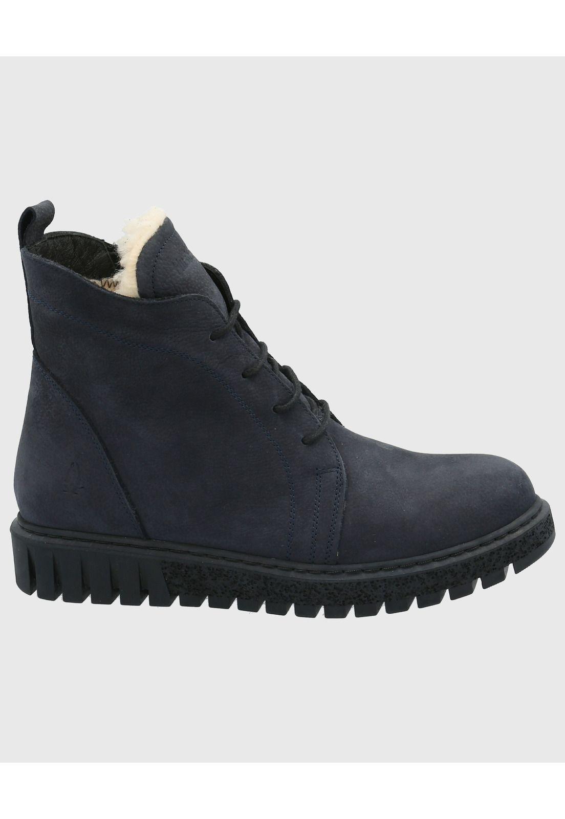 Botin Cuero Mujer Clere Azul-1