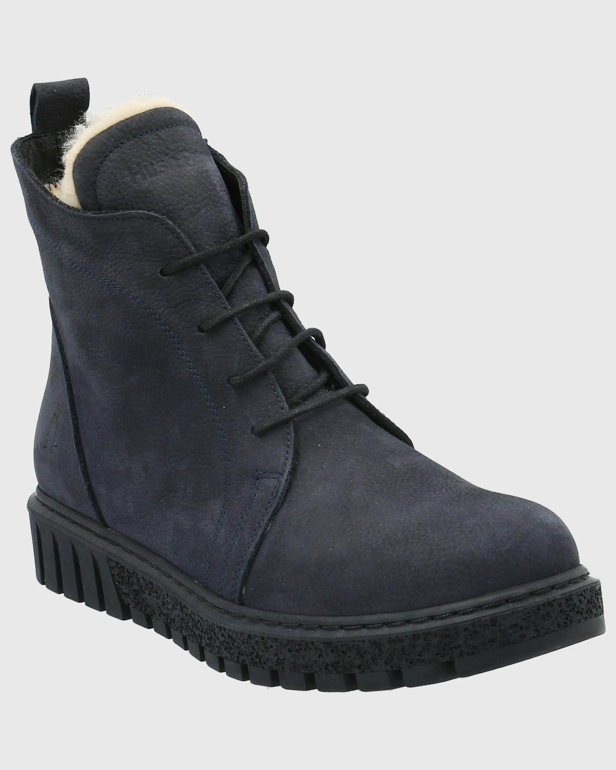 Botin Cuero Mujer Clere Azul-0