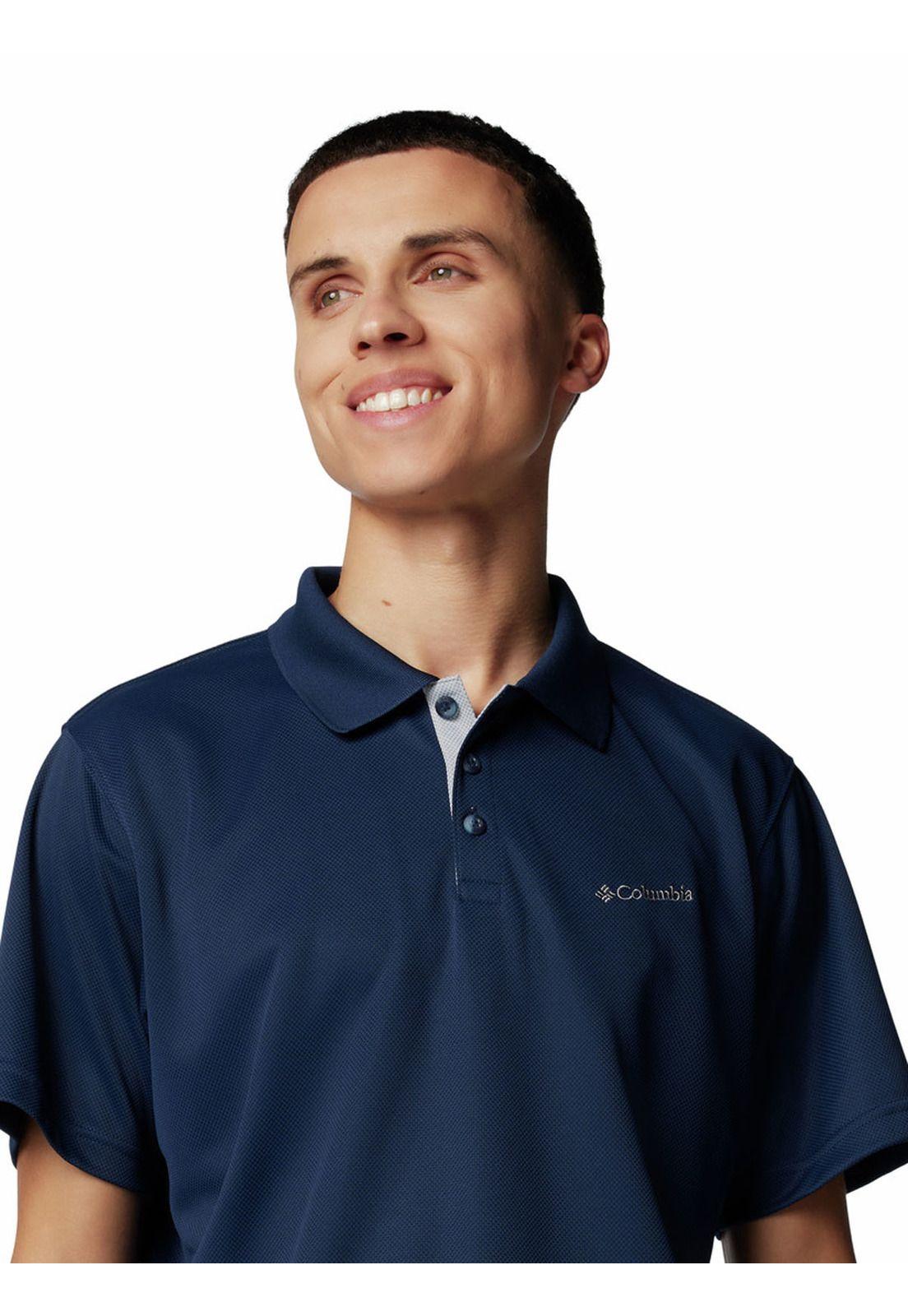 Polera Manga Corta Hombre Polo Utilizer Azul-3