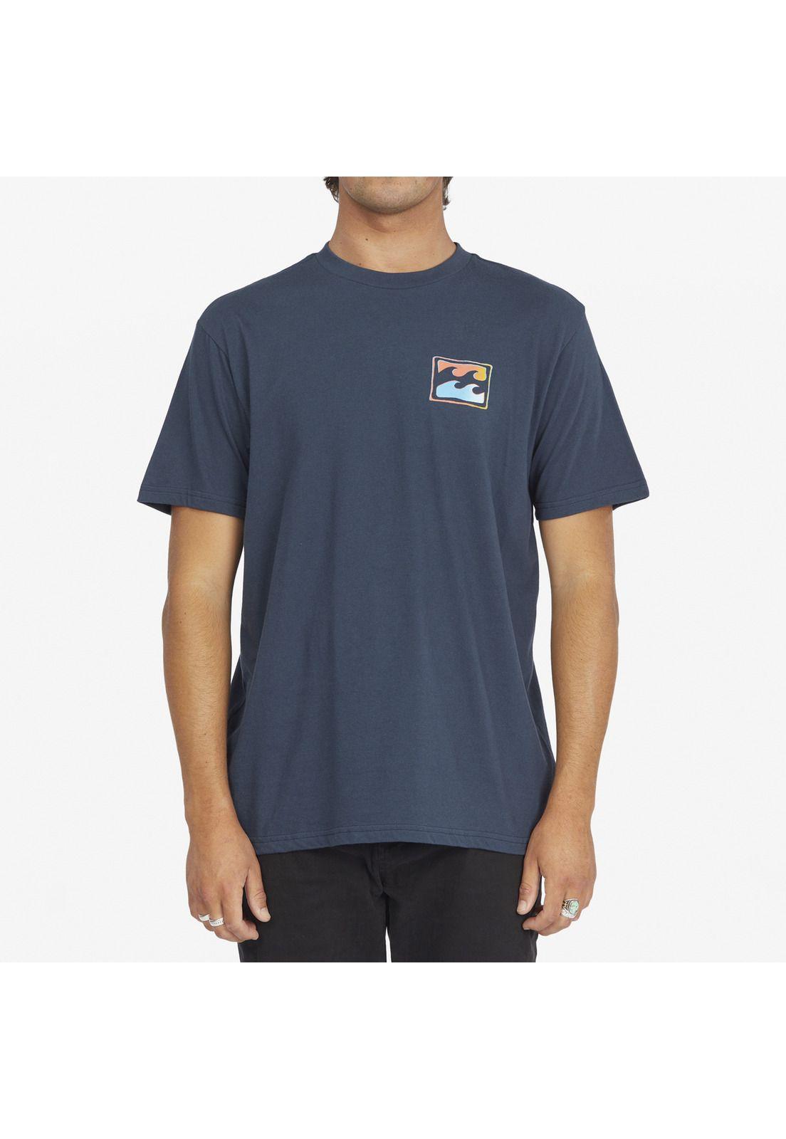 Polera M/C Hombre Crayon Wave Azul-0