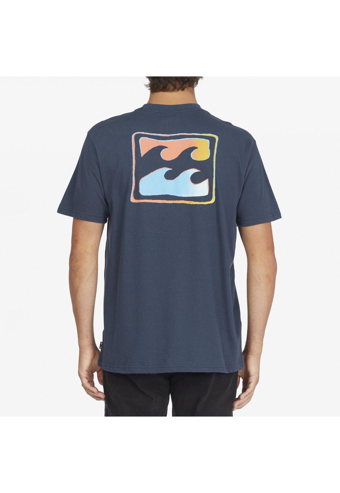 Polera M/C Hombre Crayon Wave Azul-2