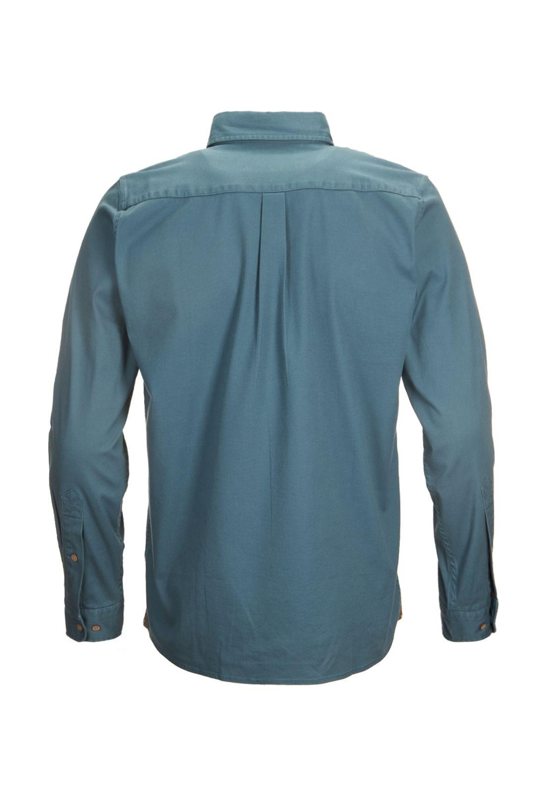 Camisa M/L Hombre Navarino Azul Oscuro-1