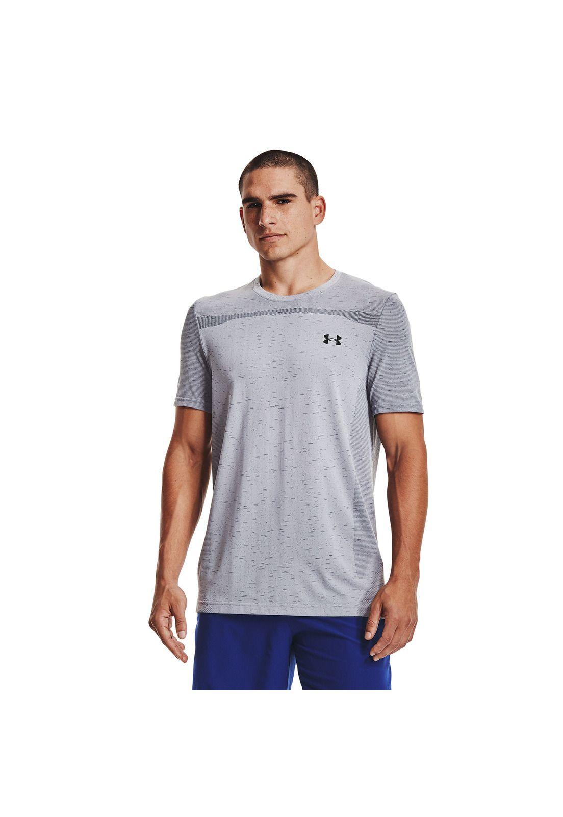 Polera M/C Training Seamless Gris Hombre-3