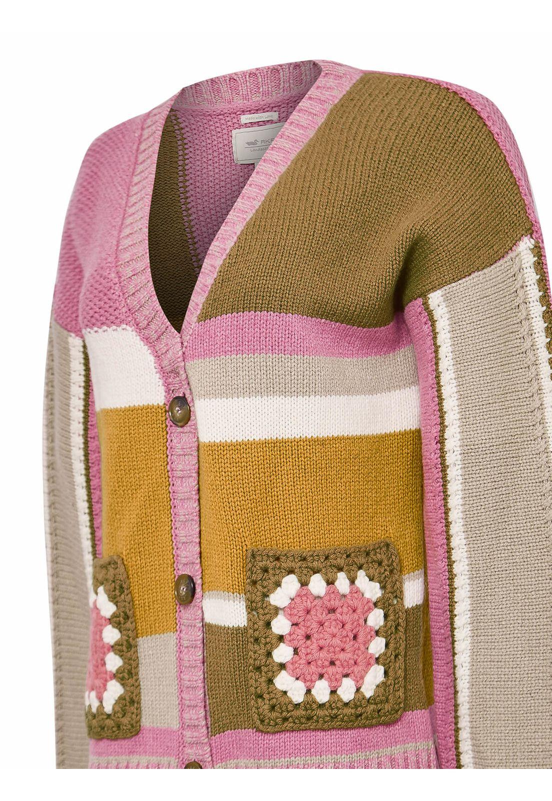 Chaleco Lana Mujer Mercedario Rosado-3