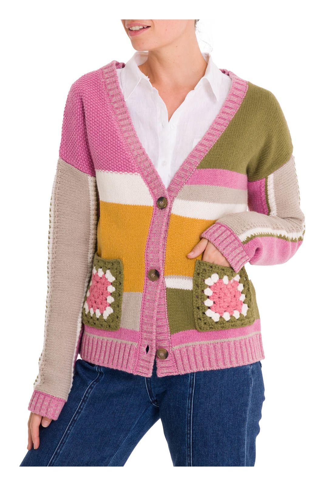 Chaleco Lana Mujer Mercedario Rosado-5