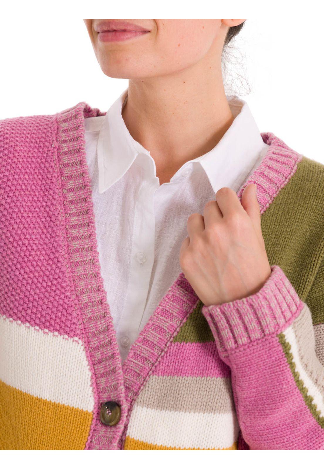 Chaleco Lana Mujer Mercedario Rosado-7
