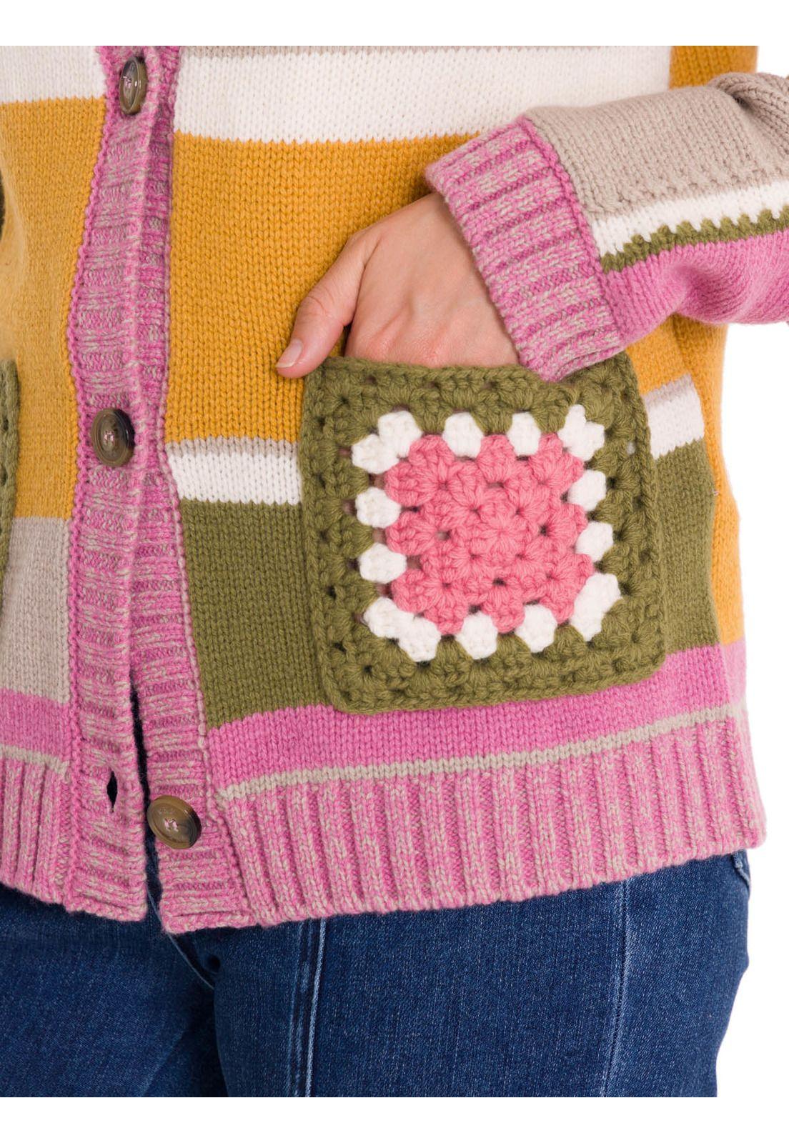 Chaleco Lana Mujer Mercedario Rosado-8