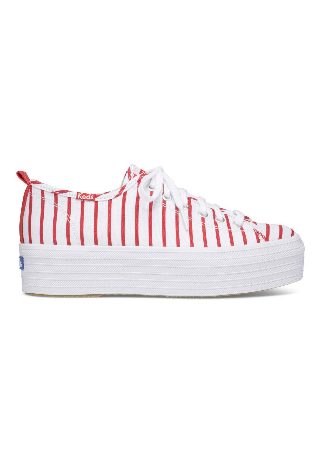 Zapatilla Mujer Triple Up Stripe Blanco/Rojo -0