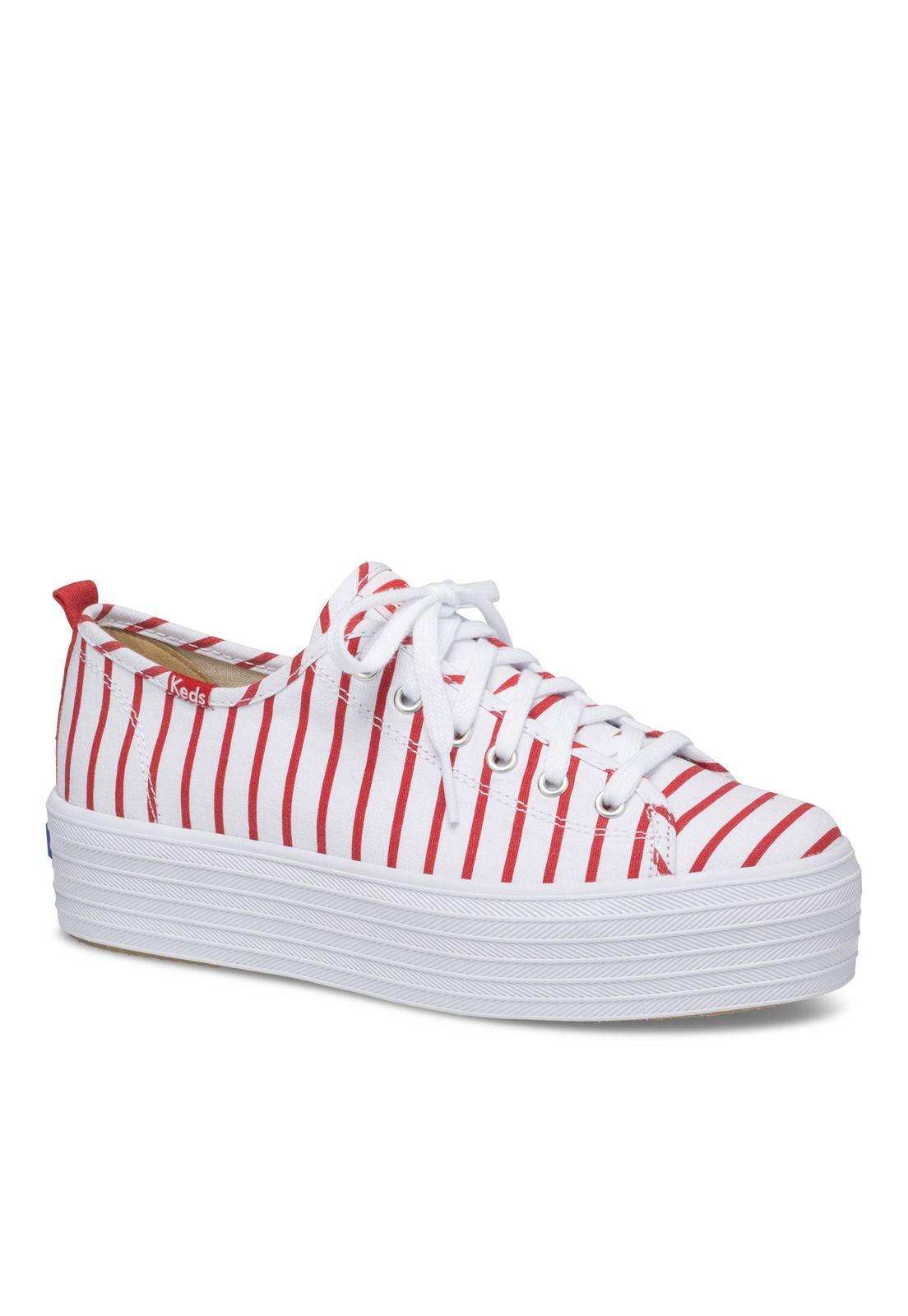Zapatilla Mujer Triple Up Stripe Blanco/Rojo -1