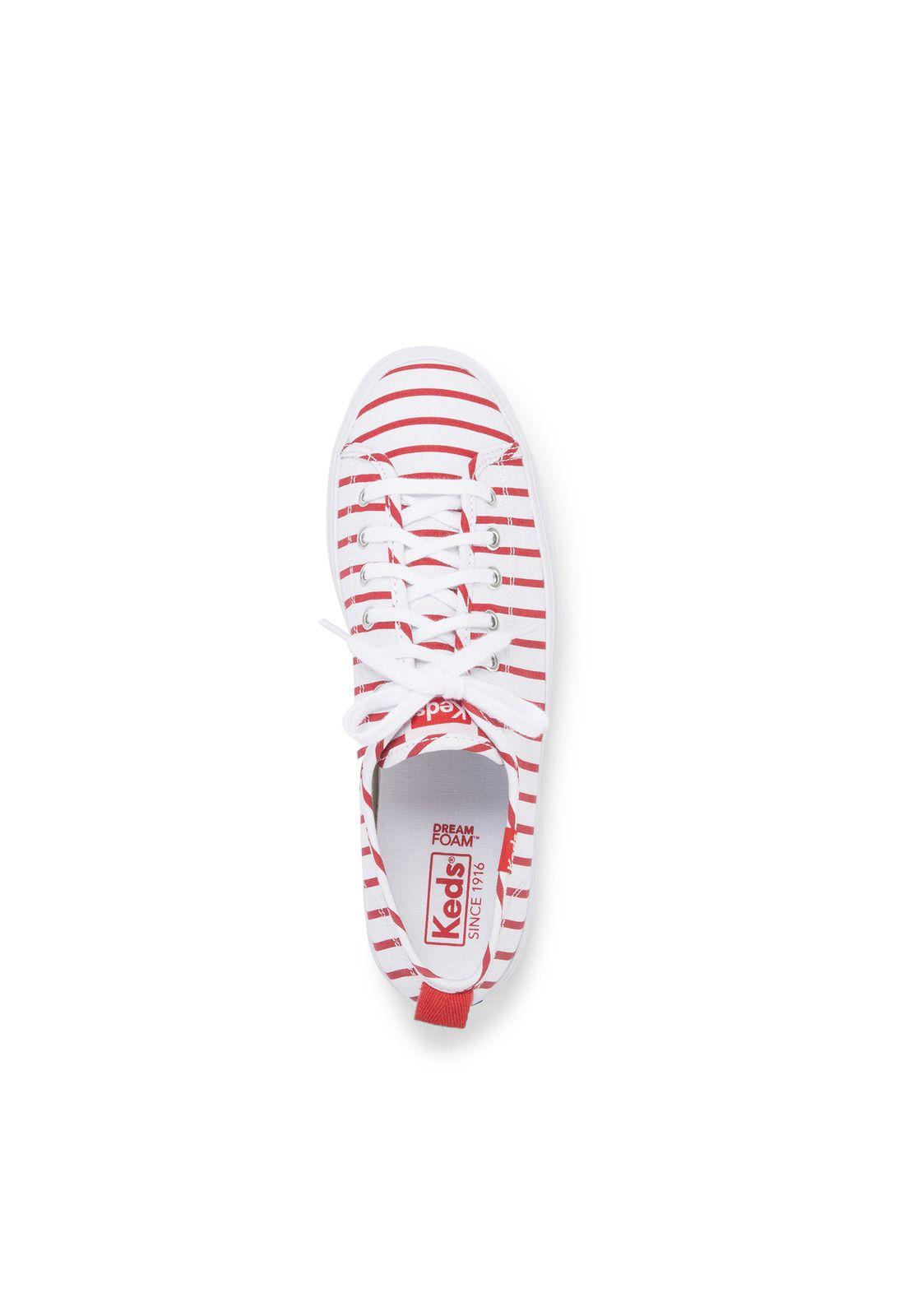 Zapatilla Mujer Triple Up Stripe Blanco/Rojo -2