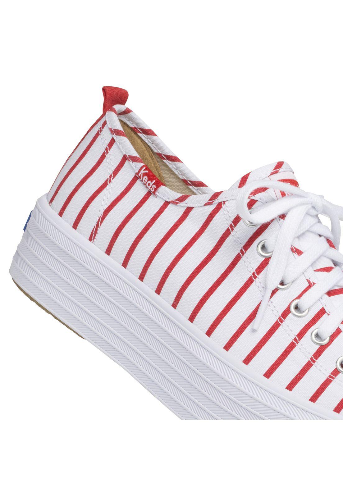 Zapatilla Mujer Triple Up Stripe Blanco/Rojo -4