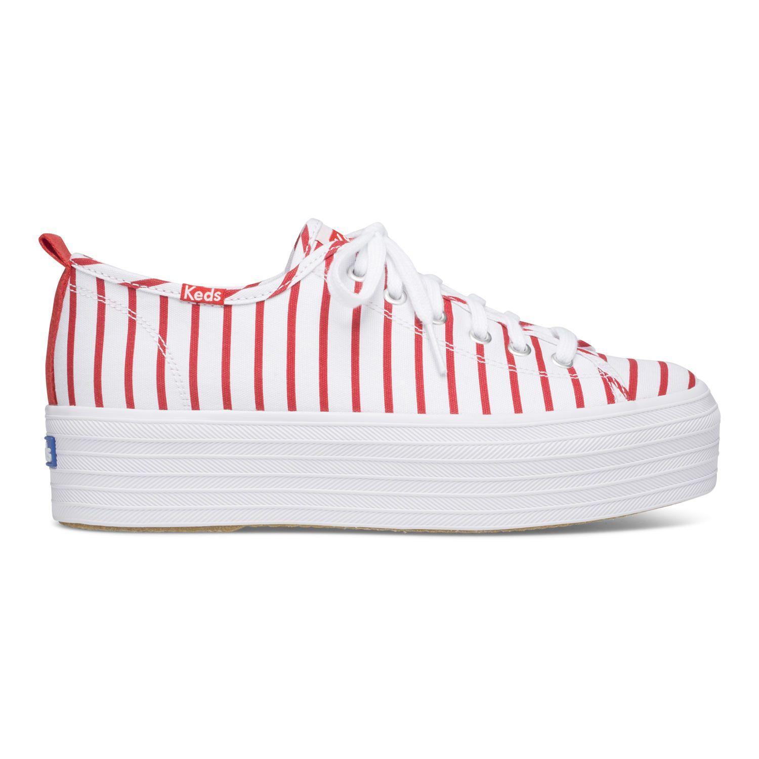 Zapatilla Mujer Triple Up Stripe Blanco/Rojo -0