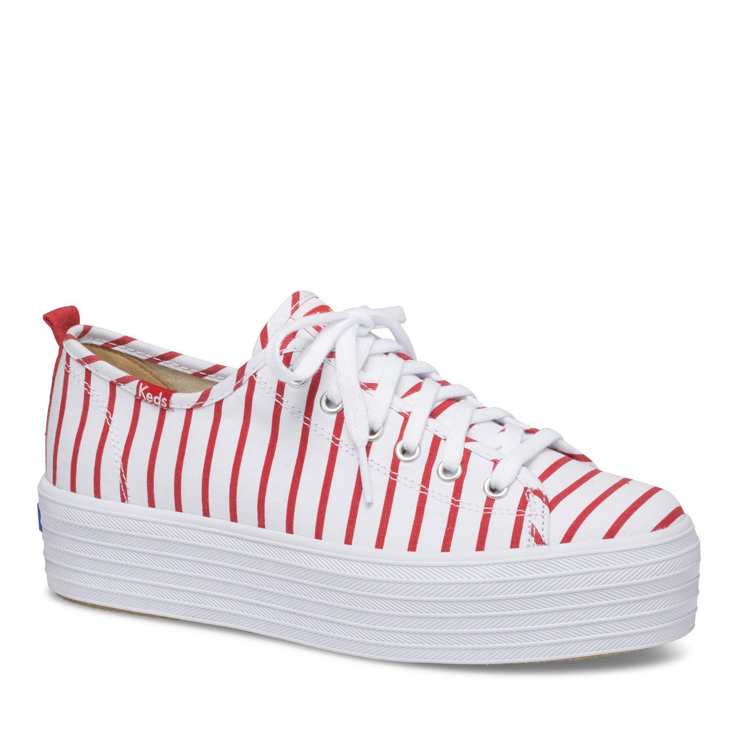 Zapatilla Mujer Triple Up Stripe Blanco/Rojo -1