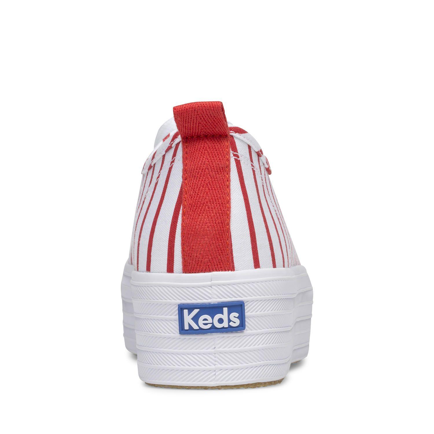 Zapatilla Mujer Triple Up Stripe Blanco/Rojo -5