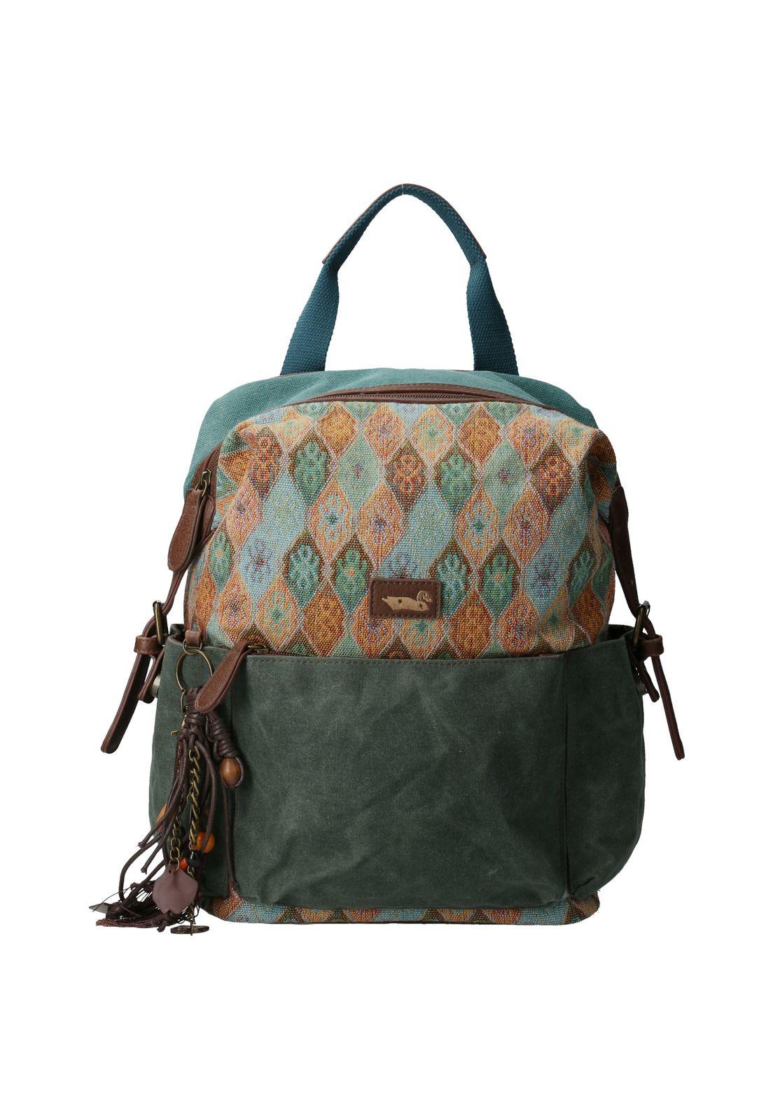 Mochila Textil Mujer Pravo Back Turquesa-0