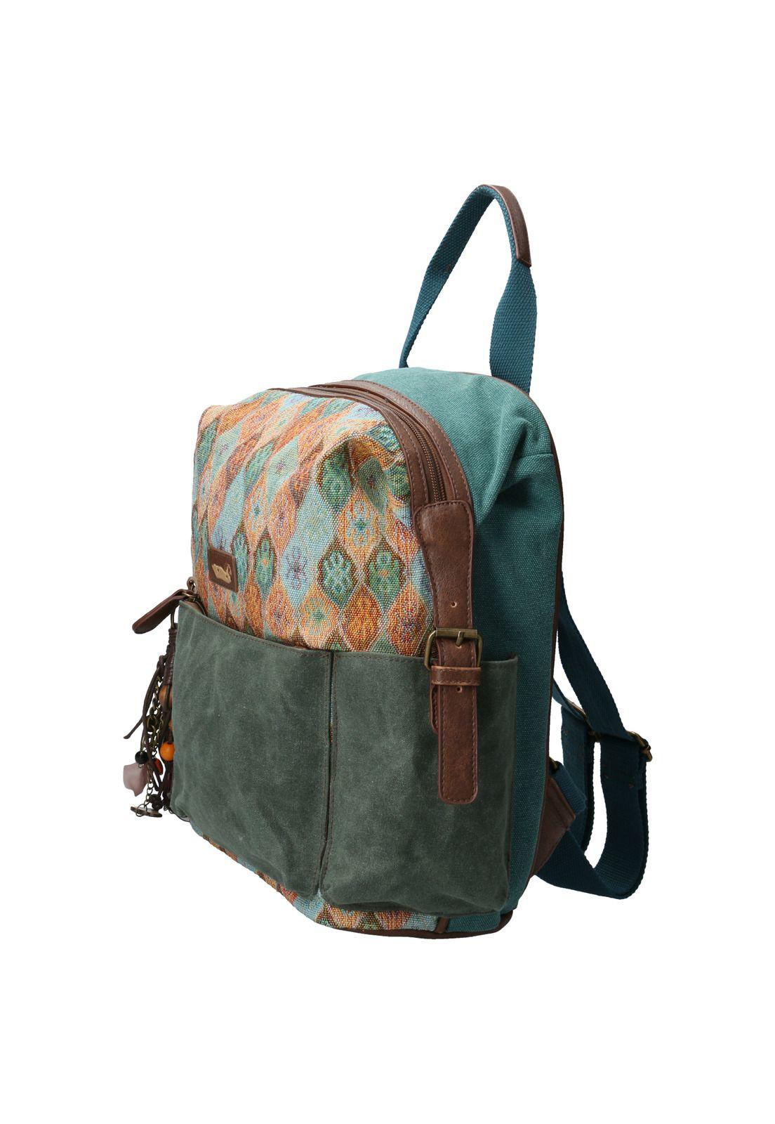 Mochila Textil Mujer Pravo Back Turquesa-1