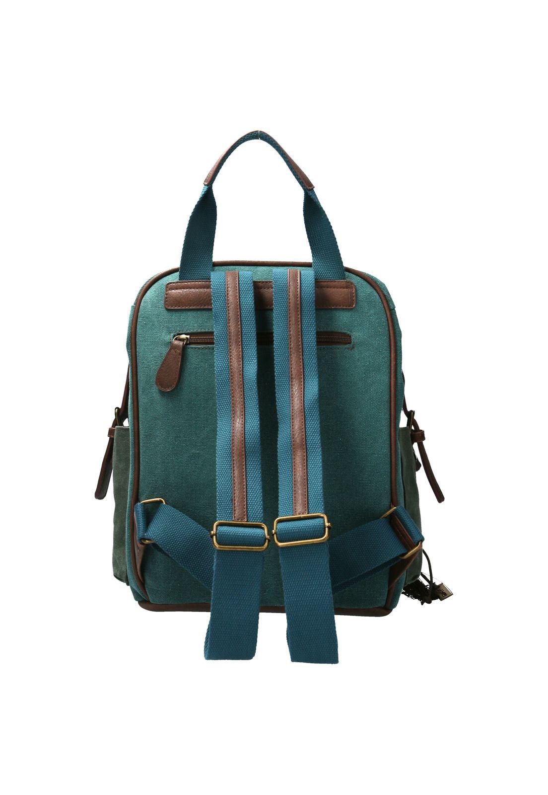 Mochila Textil Mujer Pravo Back Turquesa-2