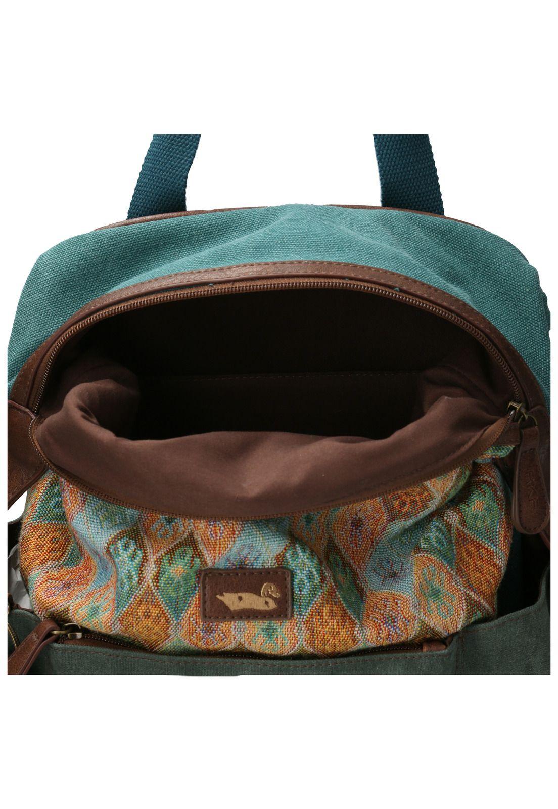 Mochila Textil Mujer Pravo Back Turquesa-3