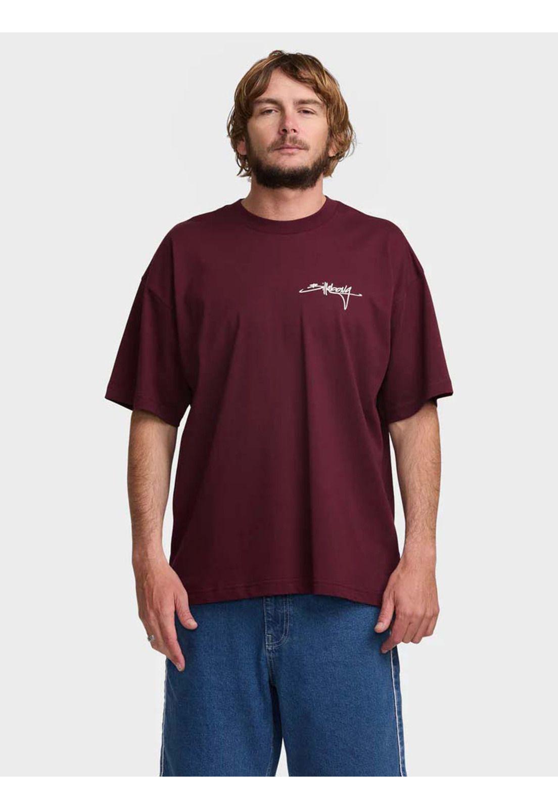 Polera Manga Corta Hombre Trucker Og Burdeo Billabong-0
