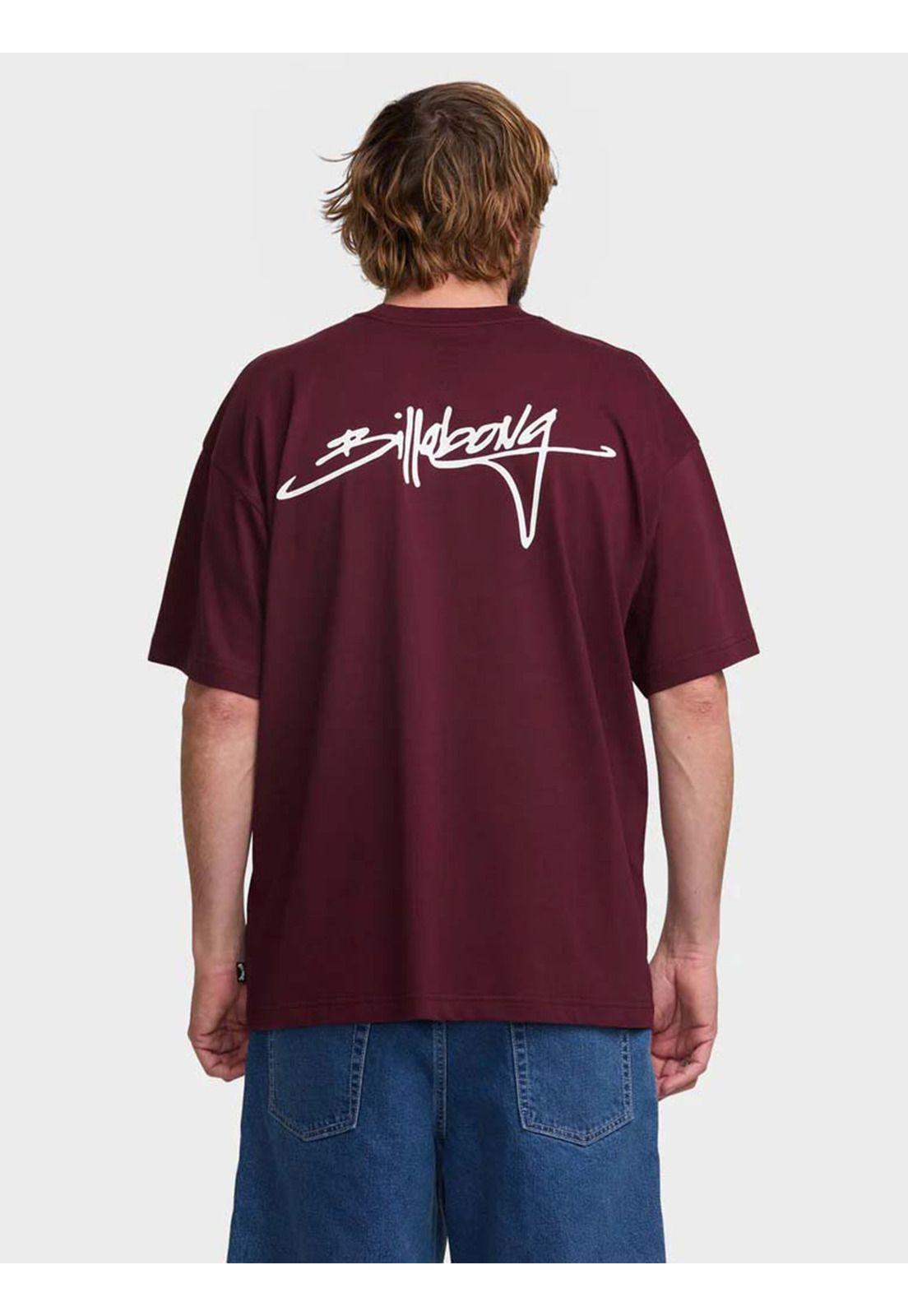 Polera Manga Corta Hombre Trucker Og Burdeo Billabong-3