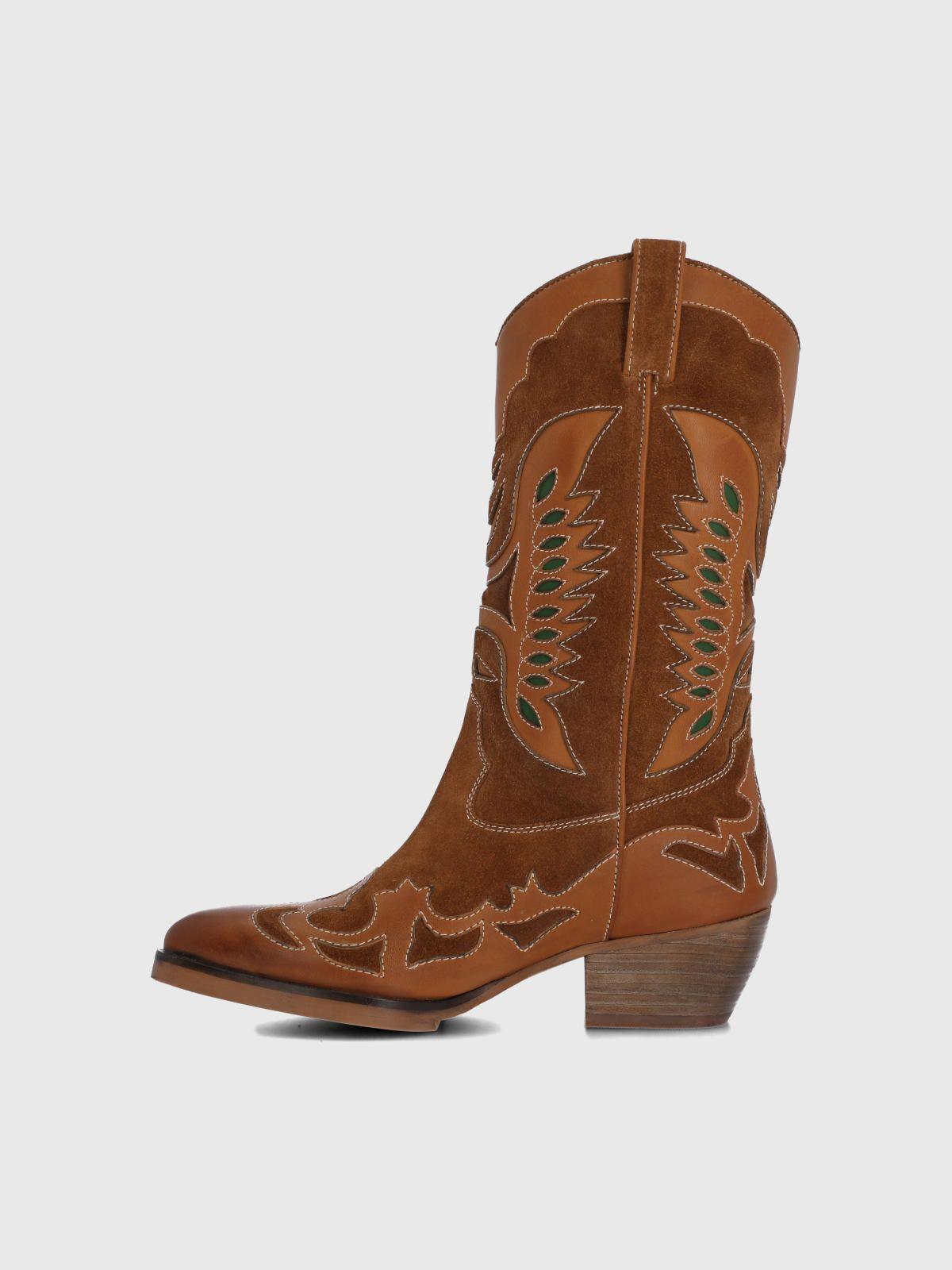 Bota Cuero Frezno Café Mujer-4