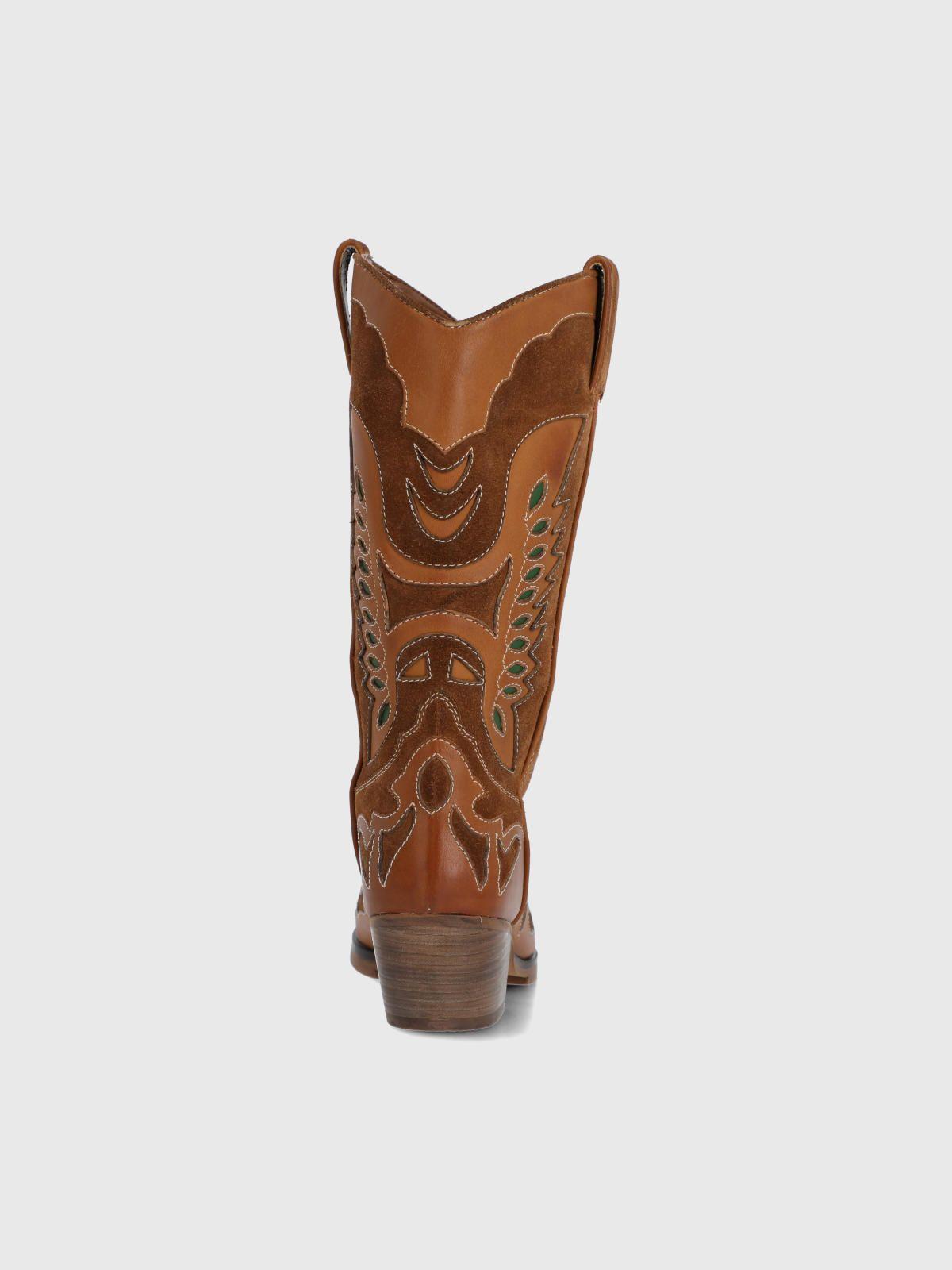 Bota Cuero Frezno Café Mujer-6