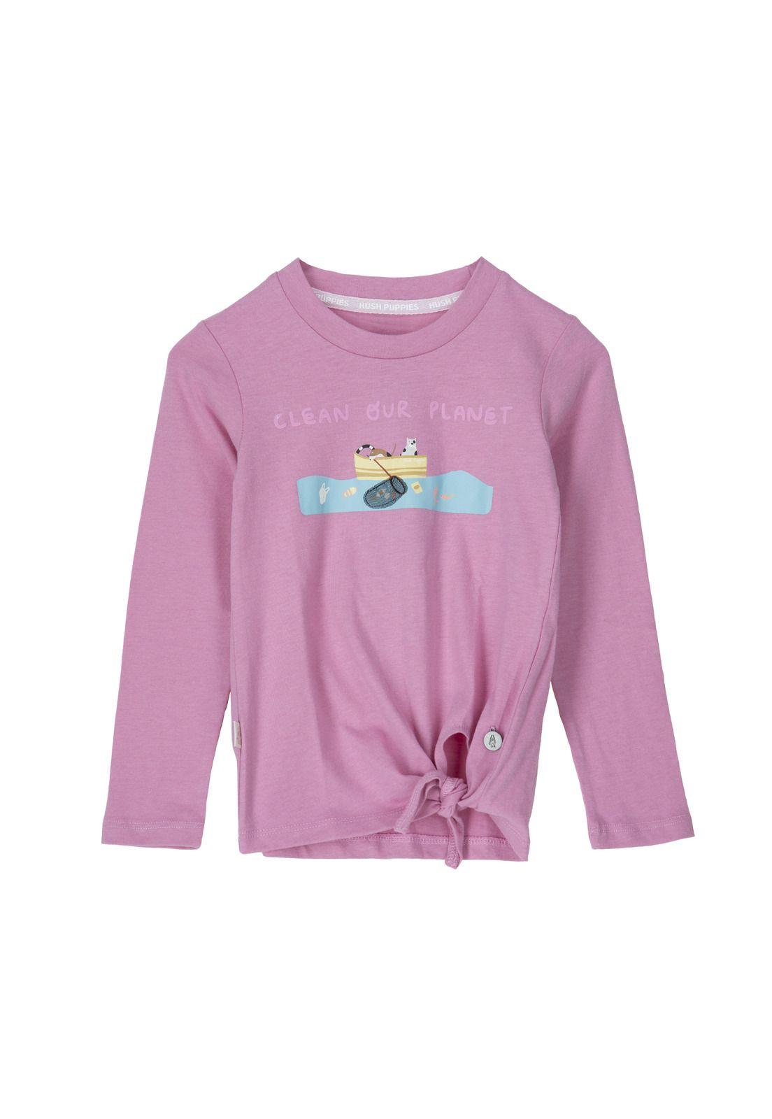 Polera Niña Planet Fucsia-0