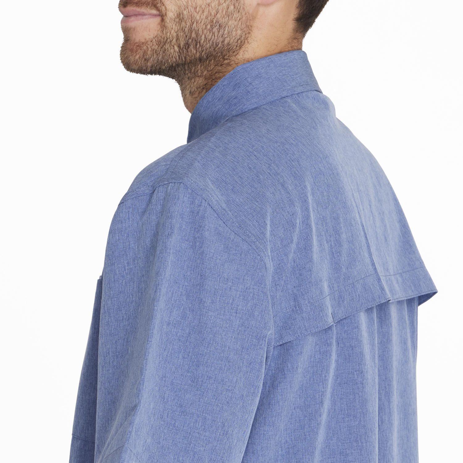 Camisa M/C Sport Shirt Short Sl Celeste Hombre-4