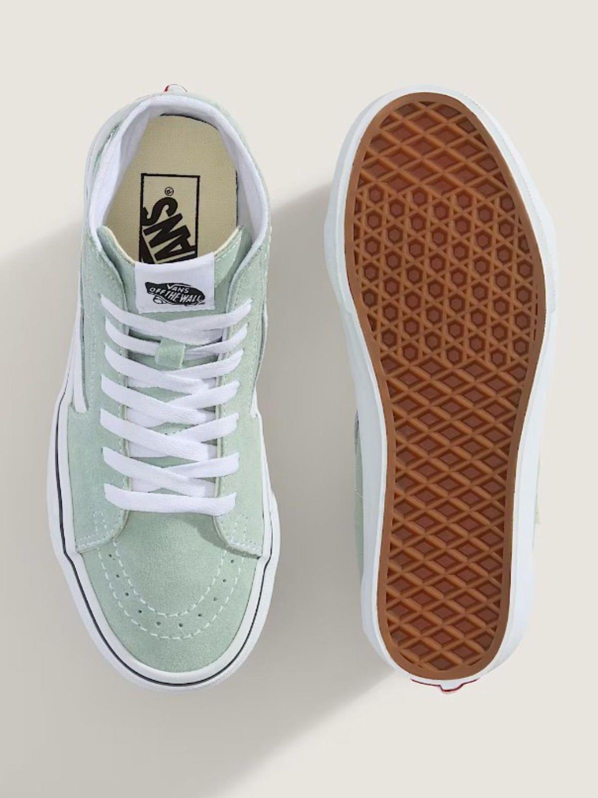 Zapatilla C/Caña Mujer Sk8-Hi Tapered Verde-4