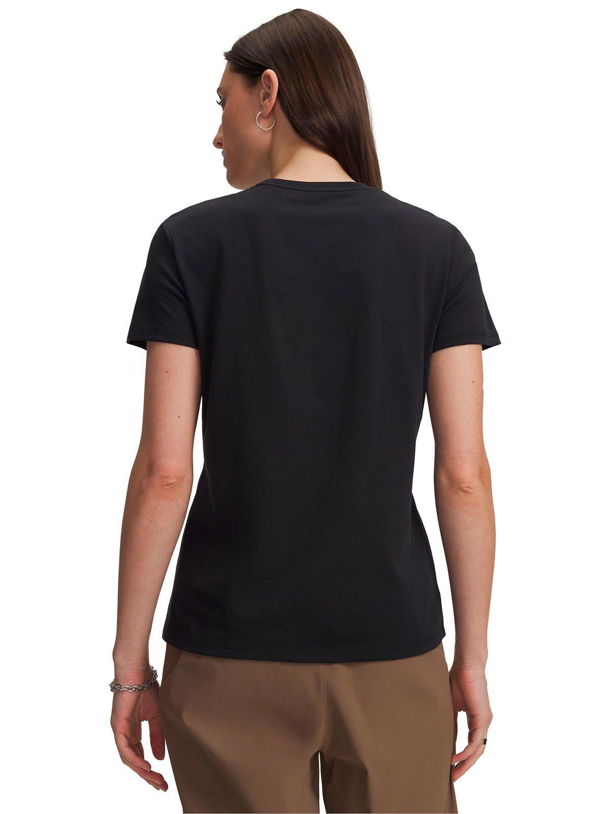 Polera manga corta Athletics Arch negra Mujer-1