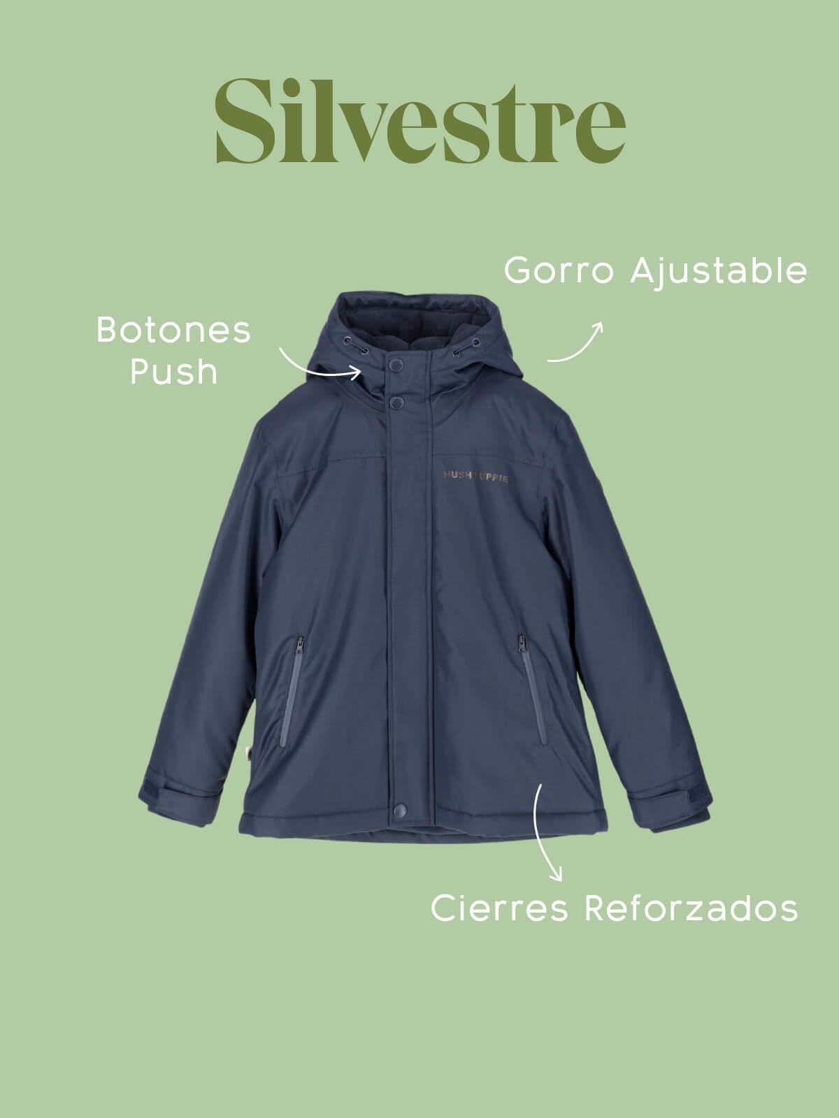 Chaqueta Impermeable Niño Silvestre Azul-1