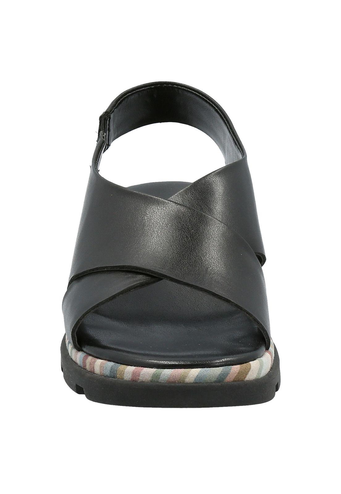 Sandalia Cuero Mujer Lynn Negro-2