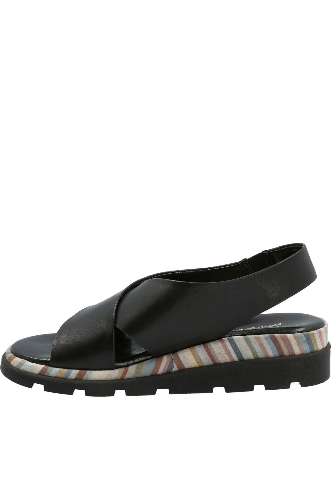 Sandalia Cuero Mujer Lynn Negro-4