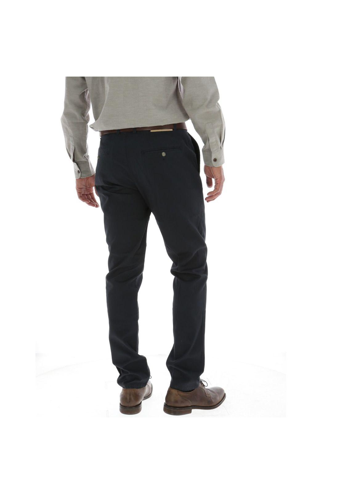 Pantalon Algodón Process Azul Petróleo Hombre Rockford-0