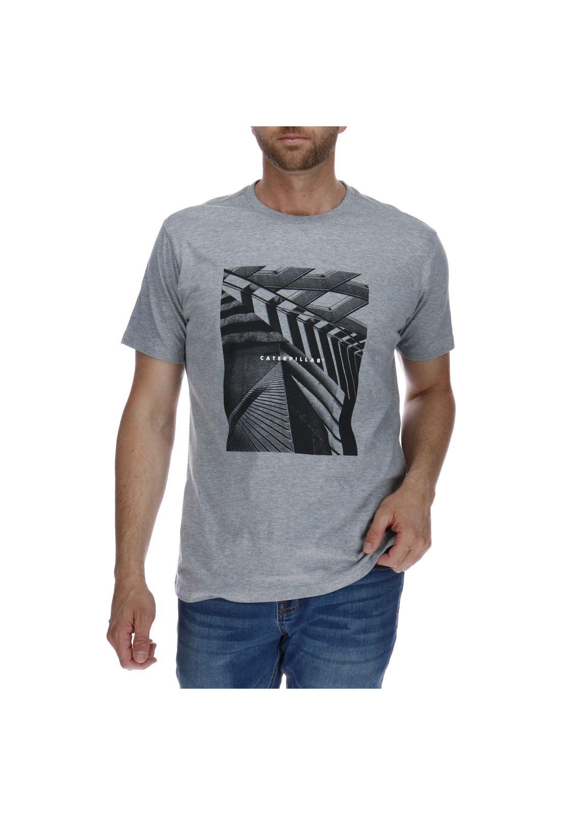 Polera Hombre Abstract Build Gris-0