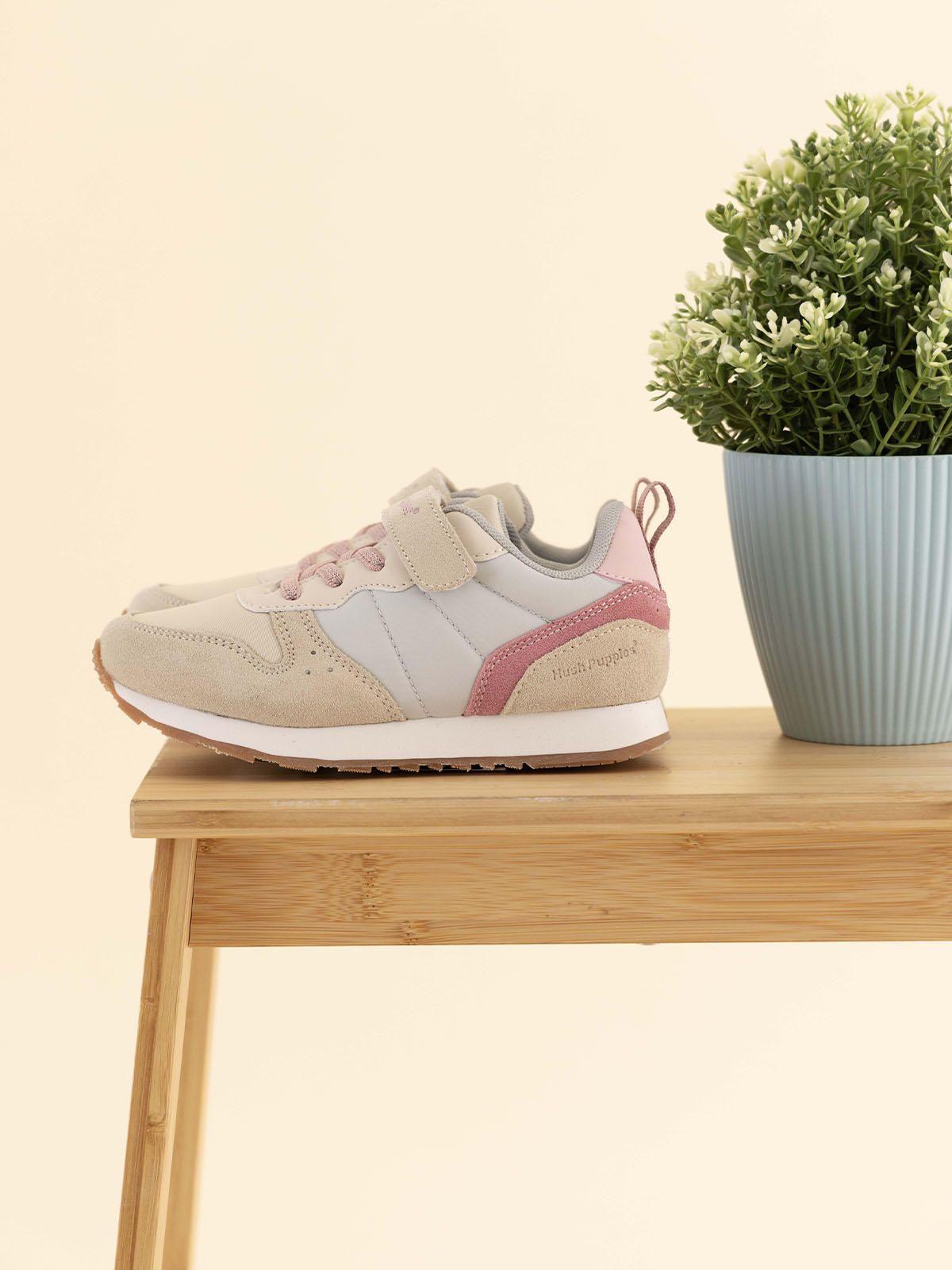 Zapatilla Cuero Janet-K Vl Niña Beige-1