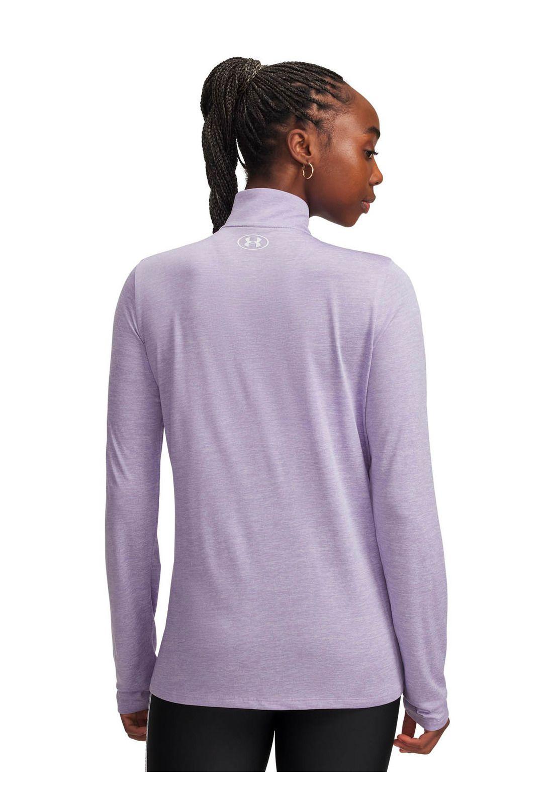 Polerón Training  mujer Fleece  Tech ½ Zip Morado -1
