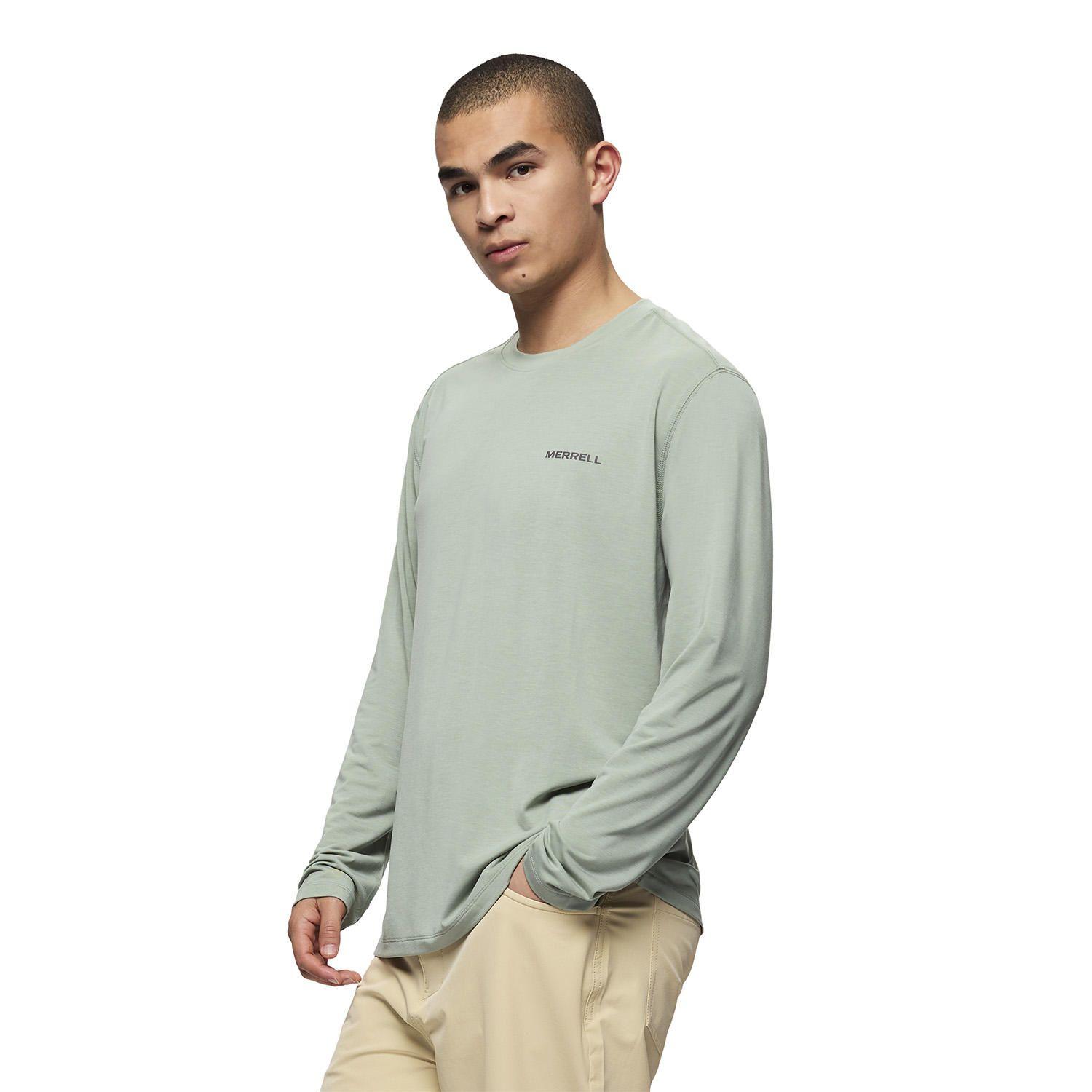 Polera Manga Larga Hombre Vista Tencel Verde-1