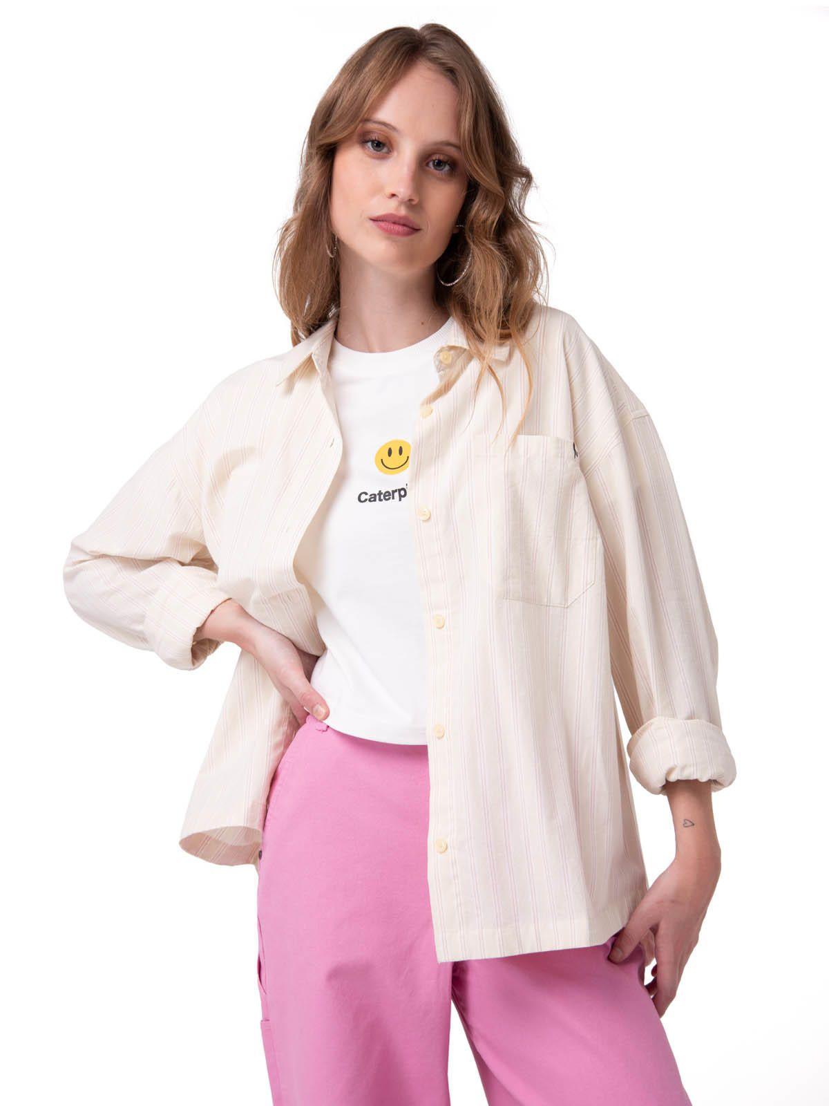 Camisa Manga Larga Mujer Oversized Blanco-0