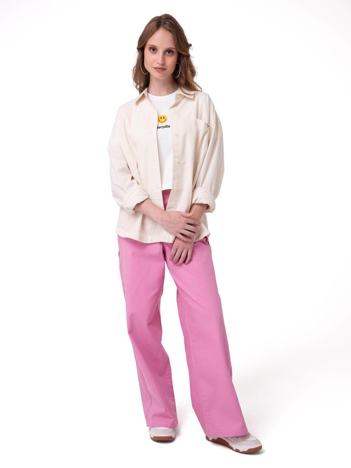 Camisa Manga Larga Mujer Oversized Blanco-4